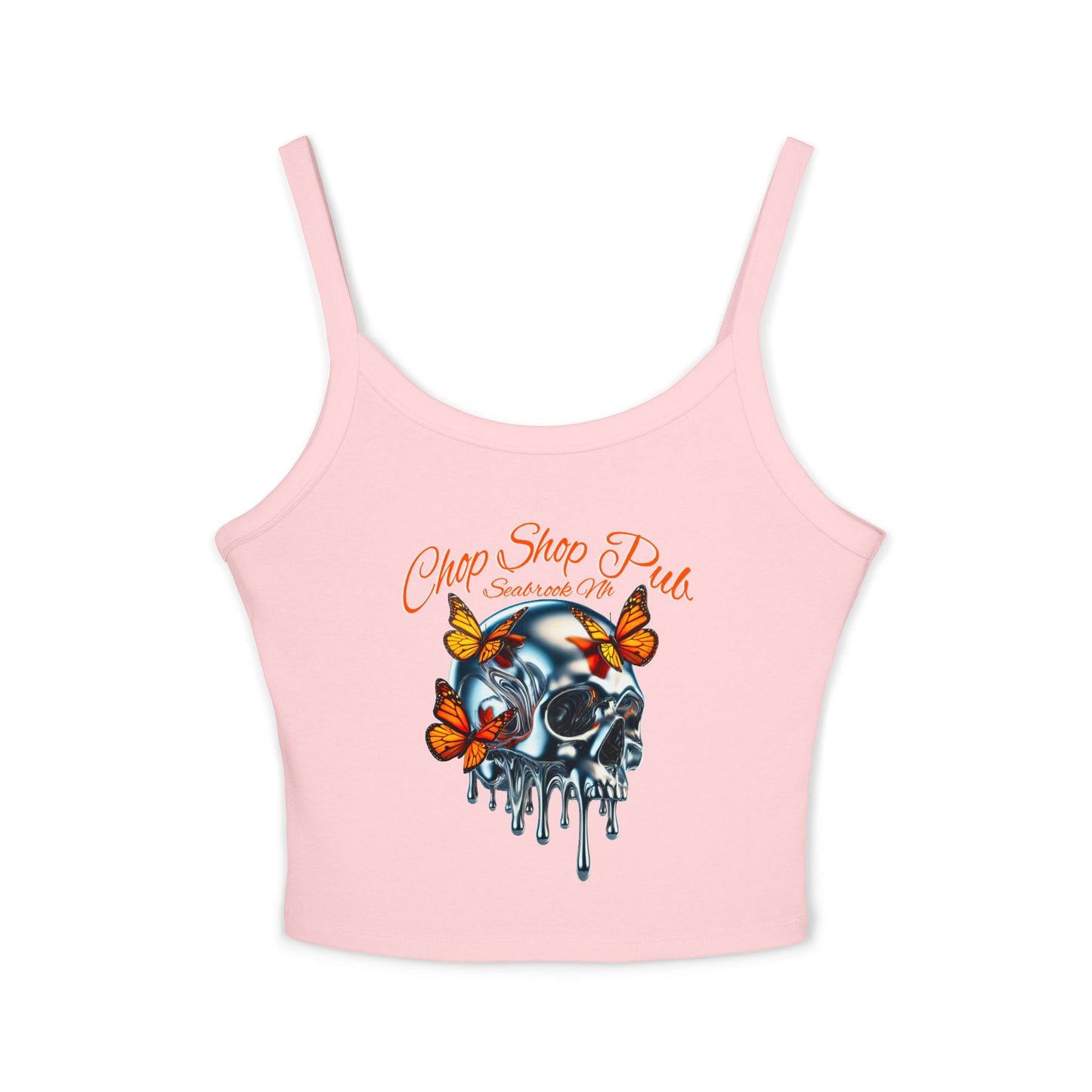 Chrome Skull Spaghetti Tank