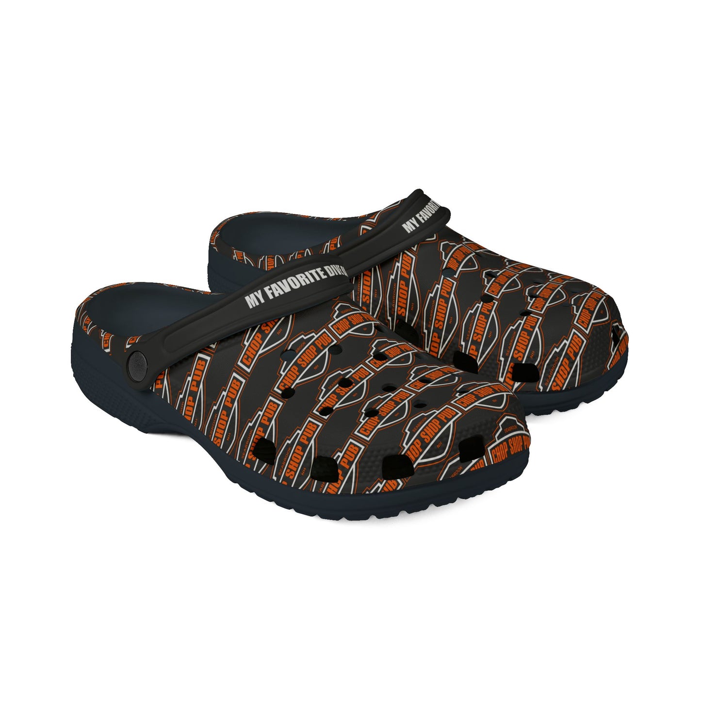 Dive Bar Logo Rubber Clogs