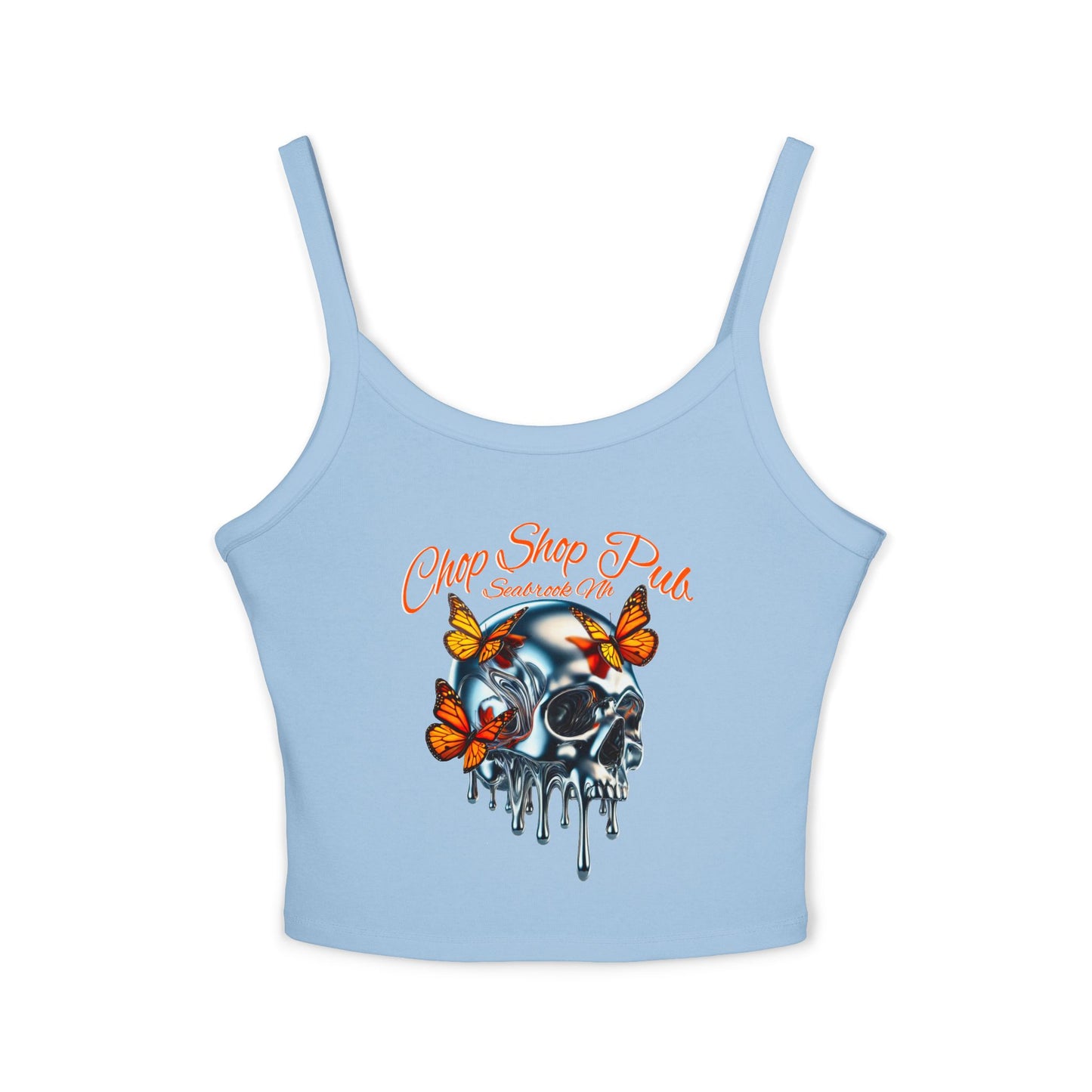 Chrome Skull Spaghetti Tank