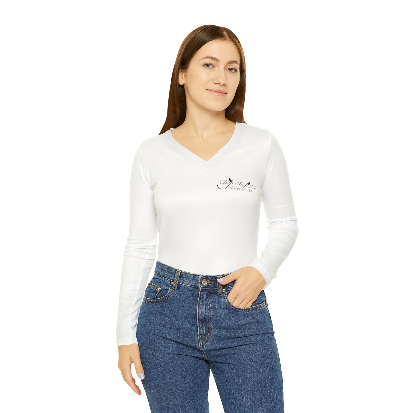 Naughty Long Sleeve V-neck Shirt