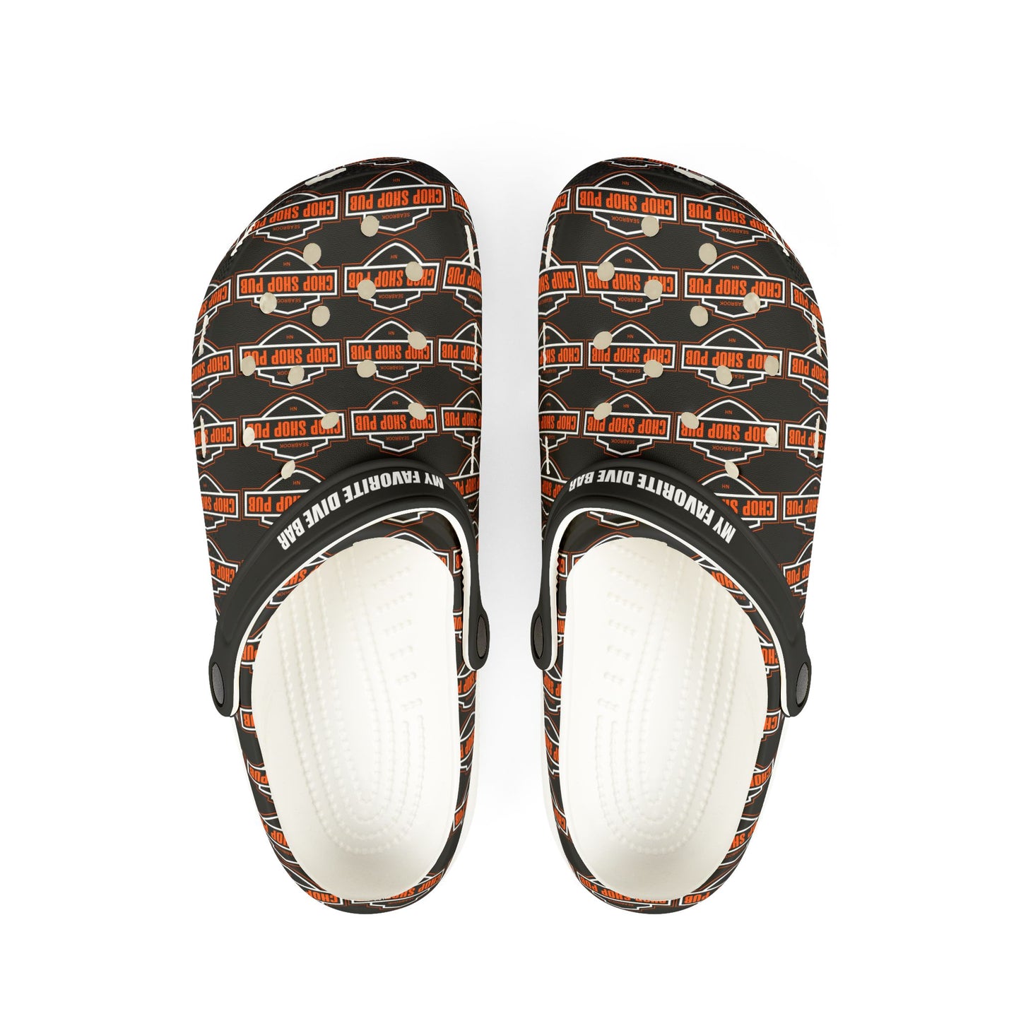 Dive Bar Logo Rubber Clogs