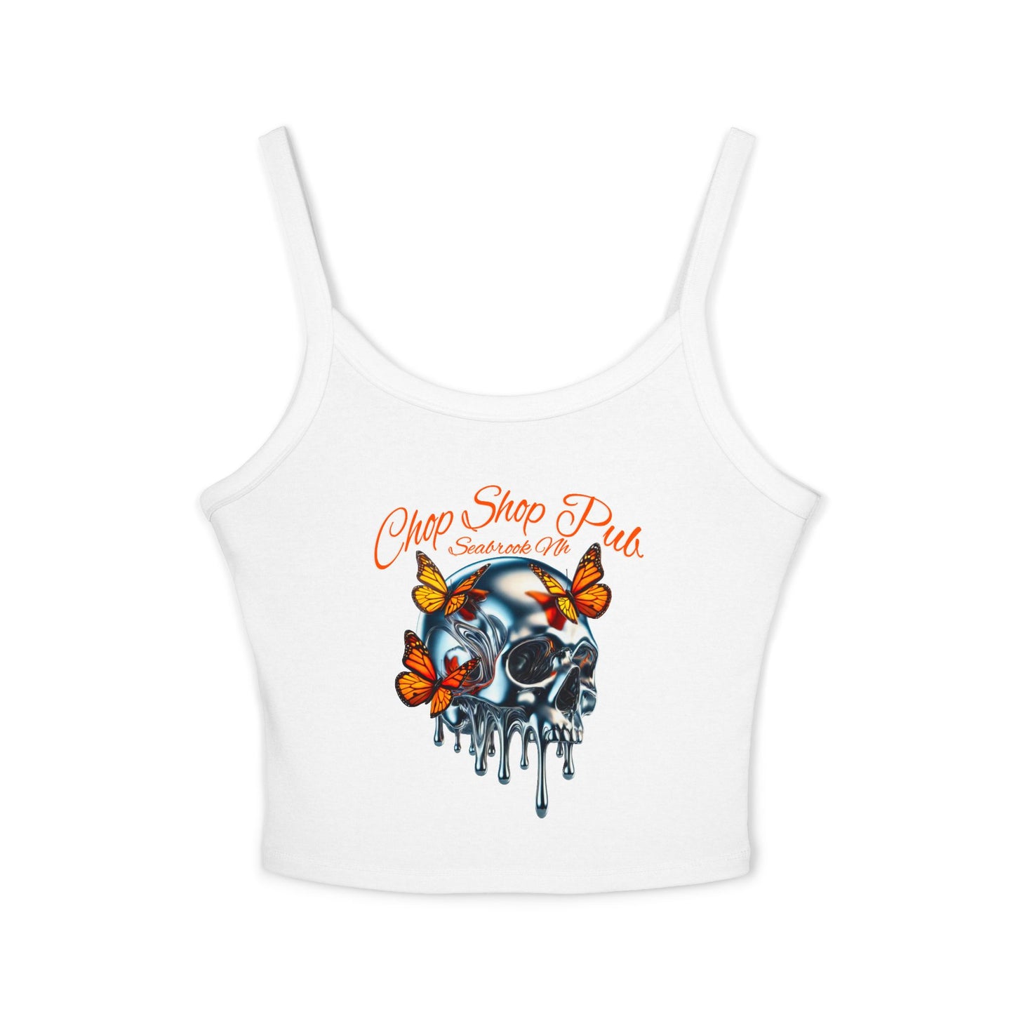 Chrome Skull Spaghetti Tank