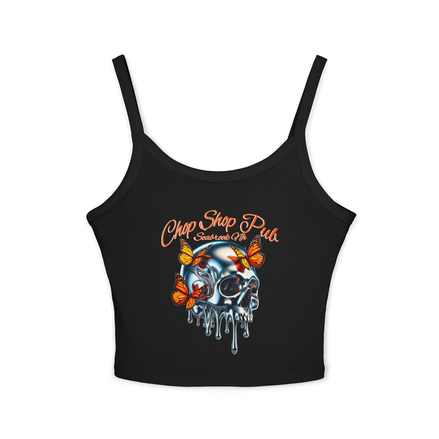 Chrome Skull Spaghetti Tank