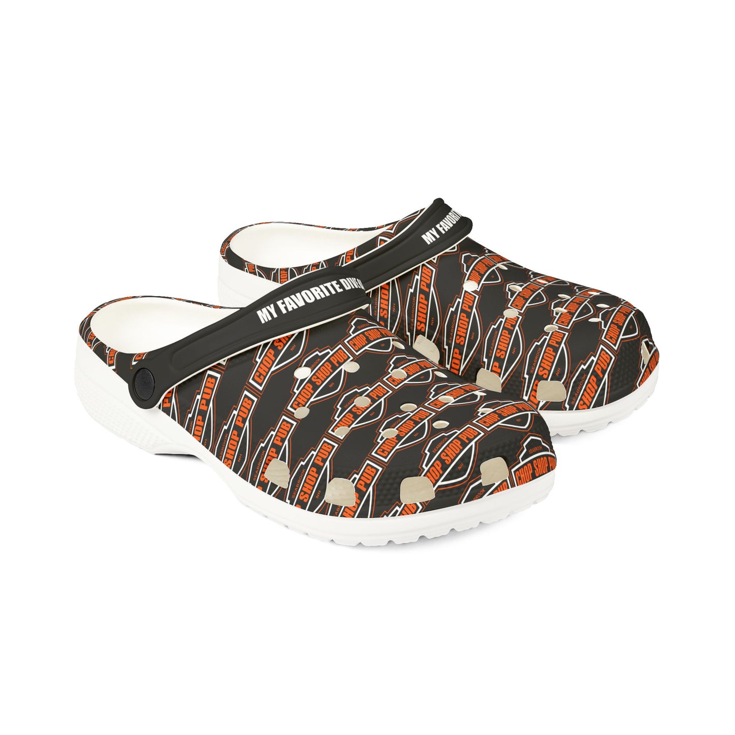 Dive Bar Logo Rubber Clogs