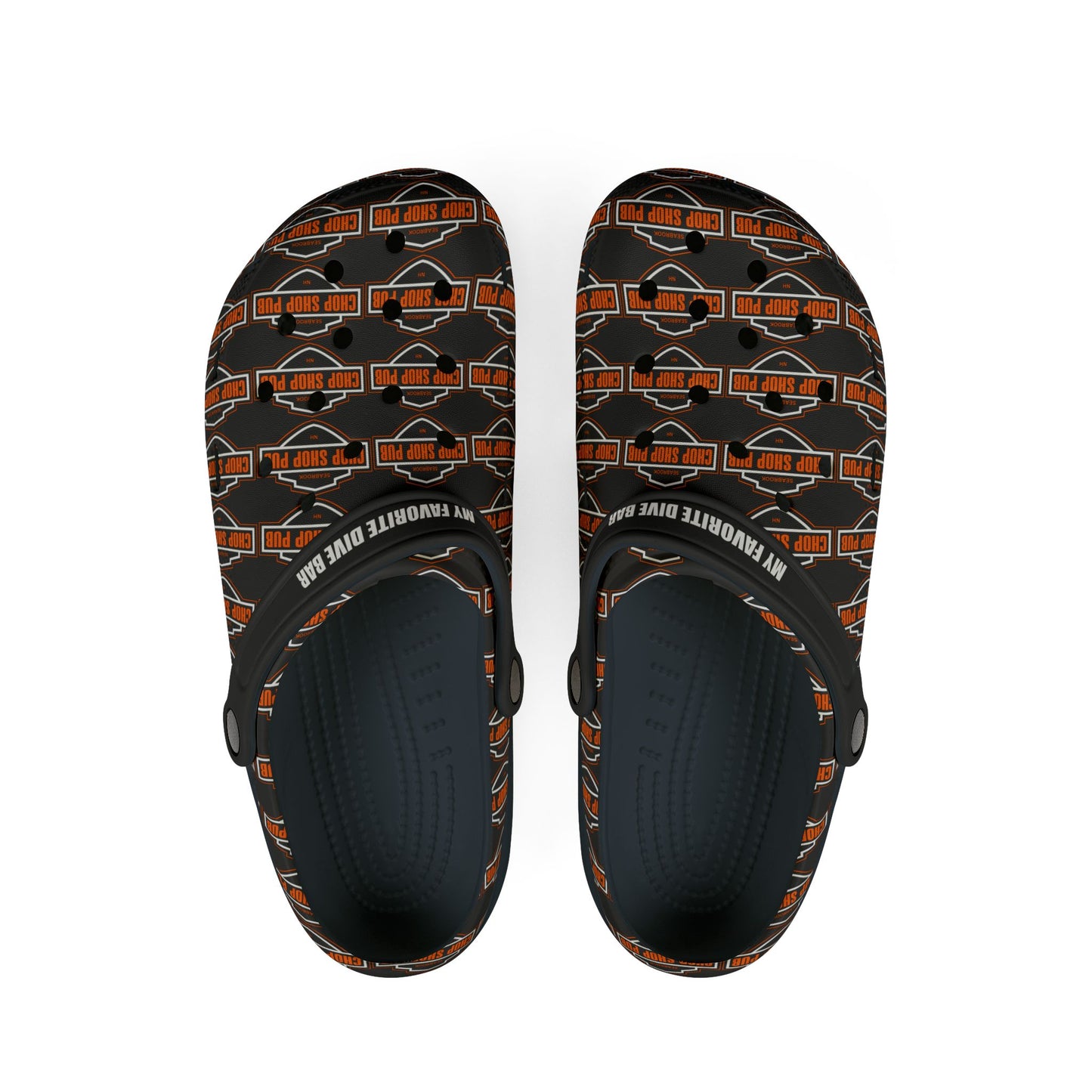 Dive Bar Logo Rubber Clogs
