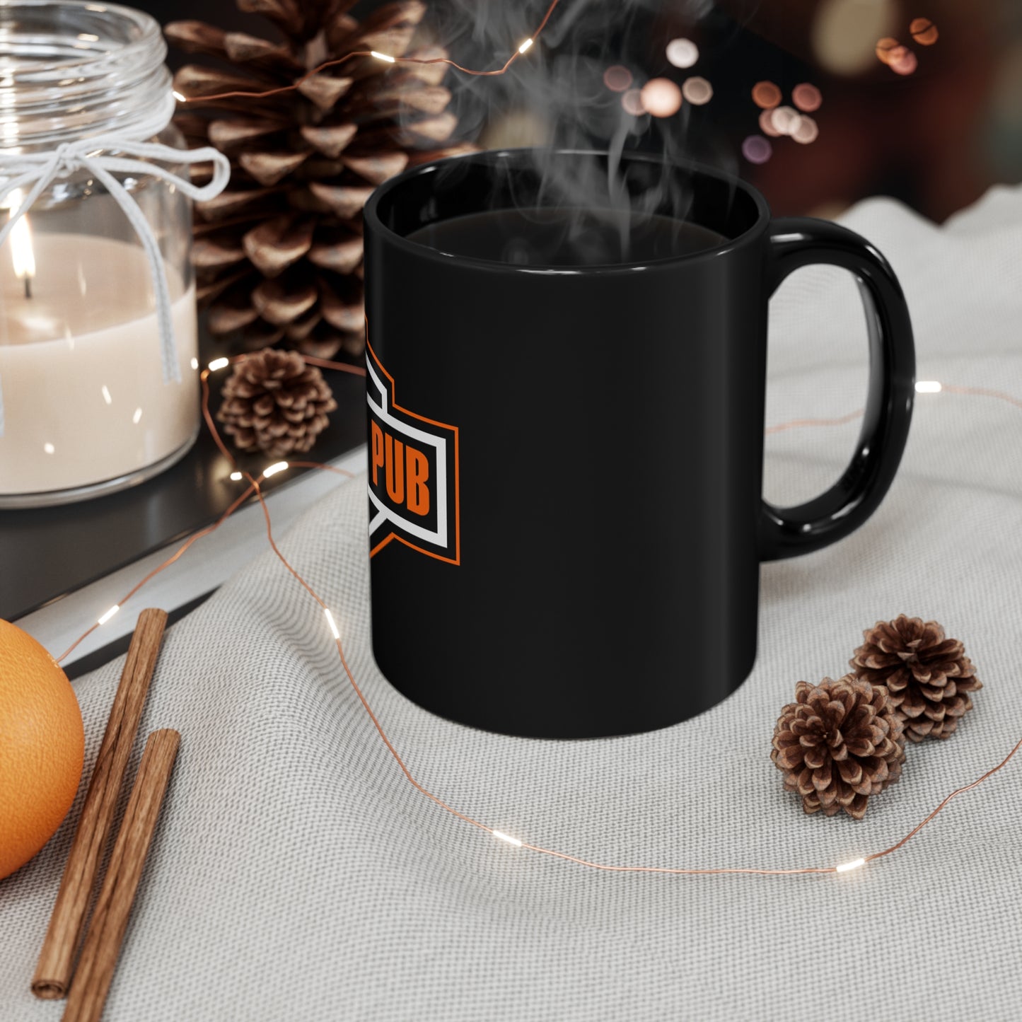 11oz Black Logo Mug