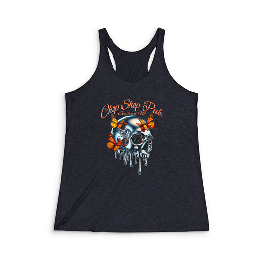 Chrome Skull Racerback