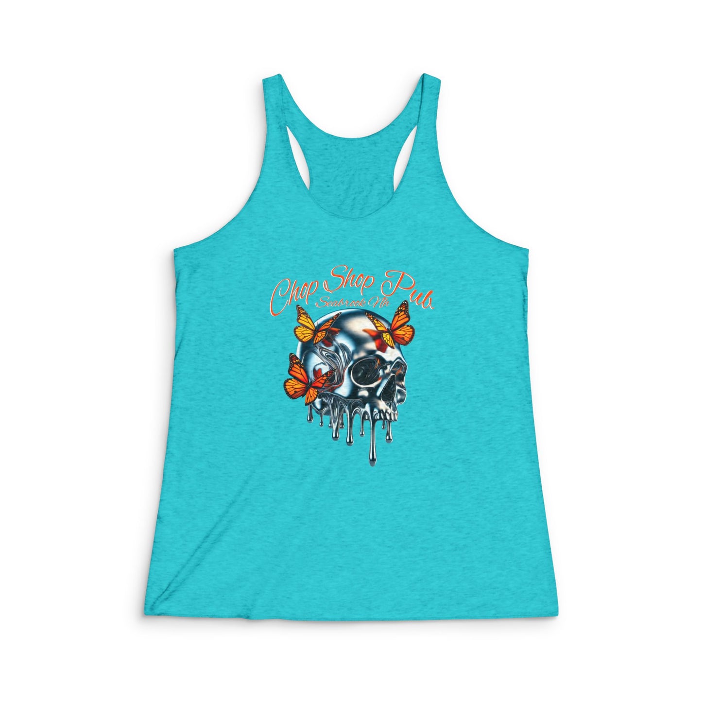 Chrome Skull Racerback